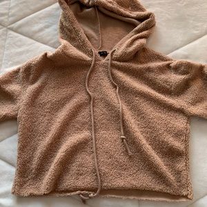 Zaful Cropped Kitted Hoodie